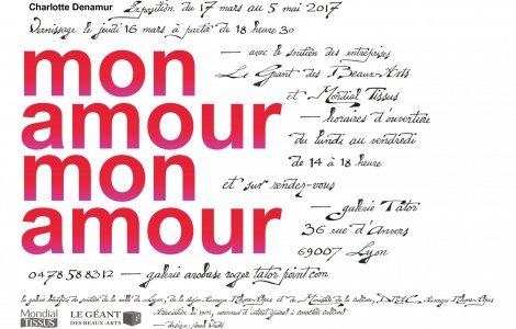 mon amour mon amour, support de communication, 2017, 148 x 210 mm
